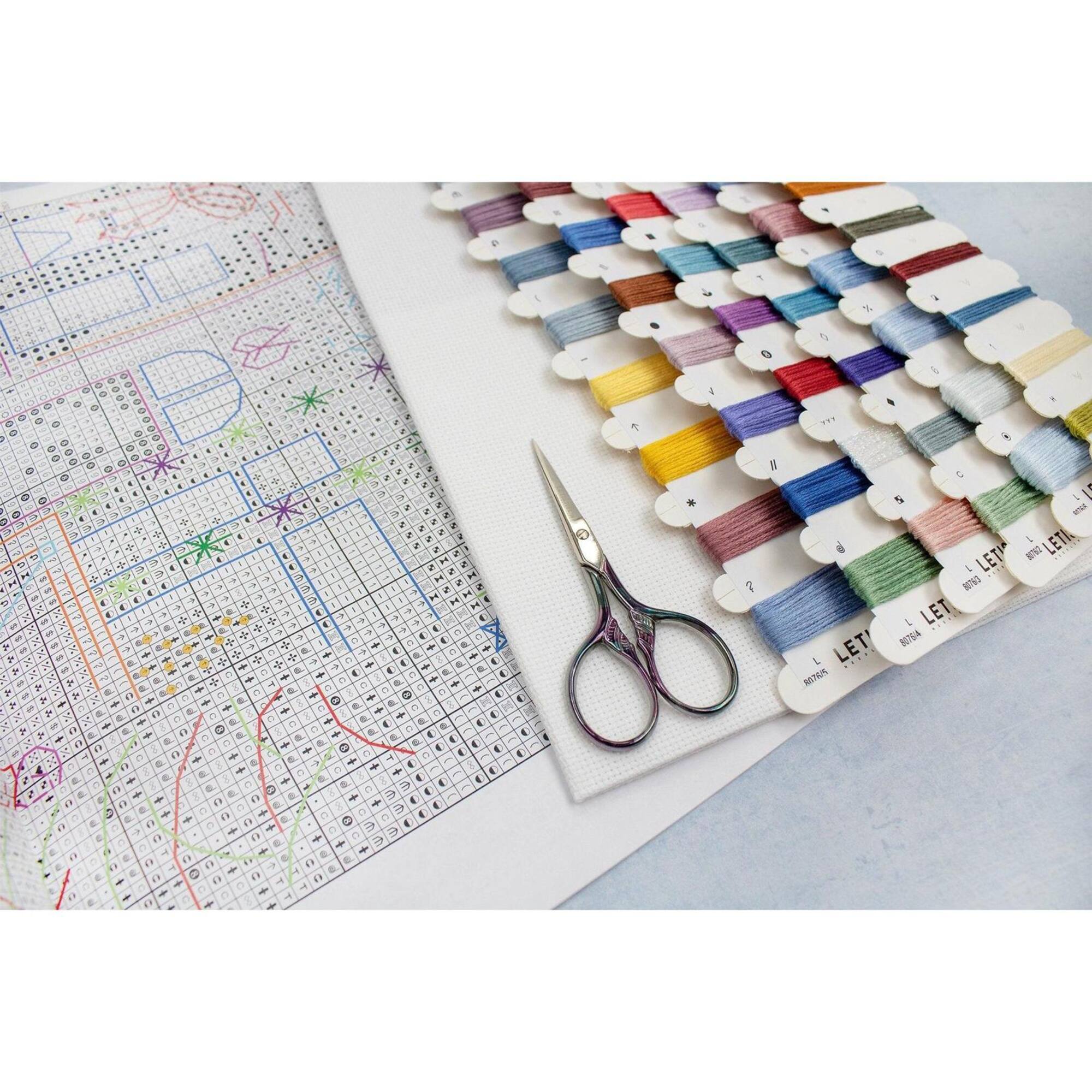LetiStitch Winter Townhouse Counted Cross Stitch Kit